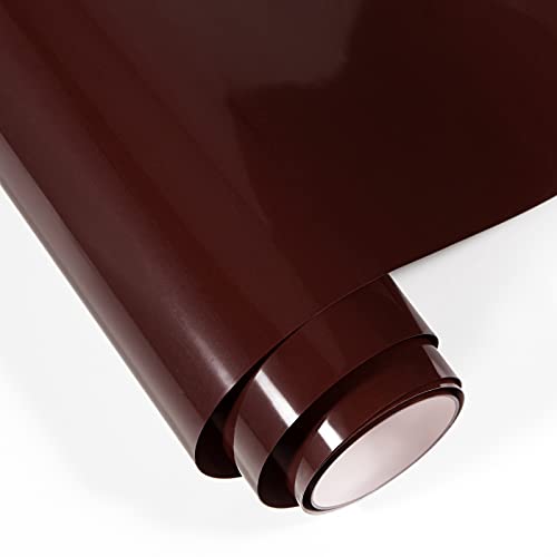 Gatichetta HTV Roll Brown Heat Transfer Vinyl 12x6ft Iron on Vinyl for T-Shirts, Hats, Jeans, Compatiable with Cricut, Cameo, Heat Press Machines